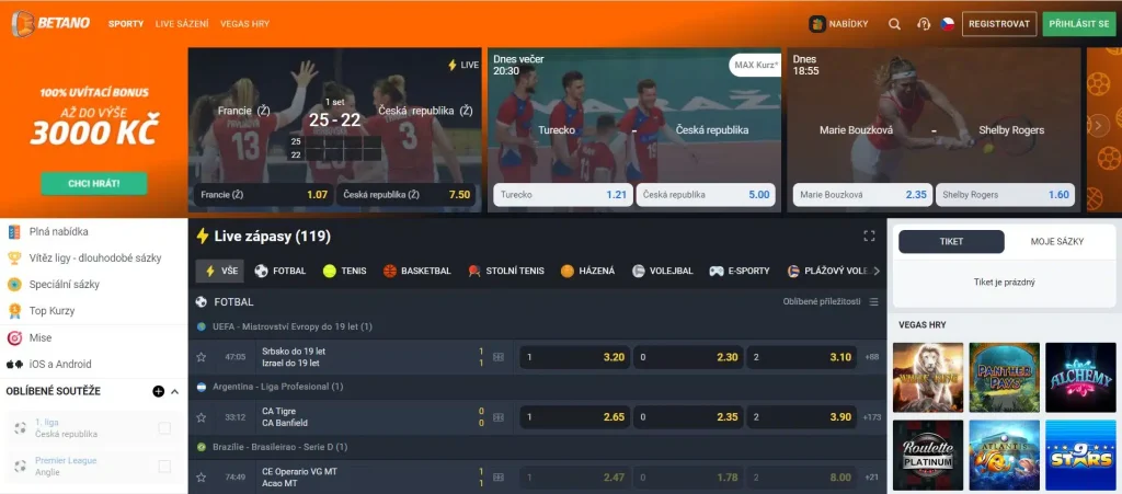 Sázková kancelář Betano