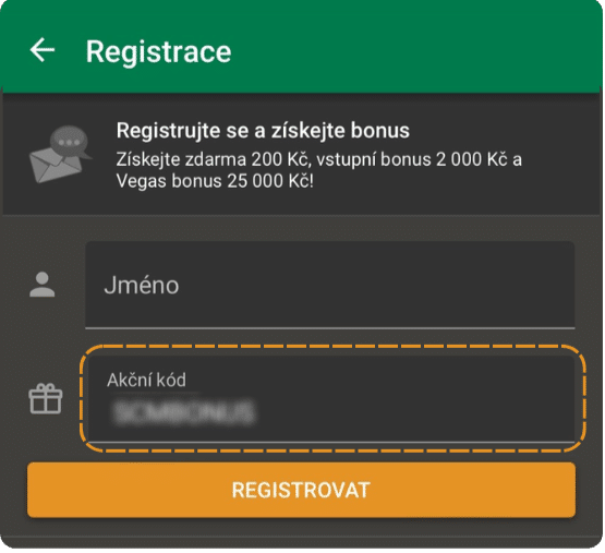 Jak se zaregistrovat s bonusem Chance?