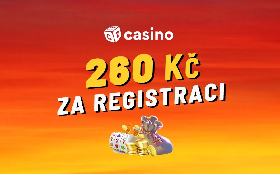 Která online casina nabízí 260 Kč bonus za registraci?