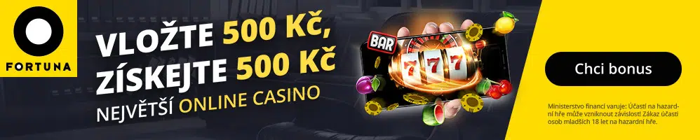 Casino bonus 500 Kč – nejlepší bonus od Fortuny
