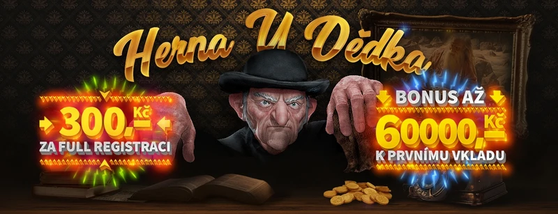 Herna u dědka promo kód na 60 000 Kč