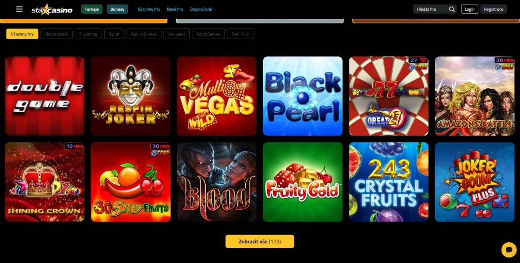 Star online casino hry